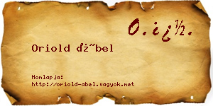 Oriold Ábel névjegykártya
